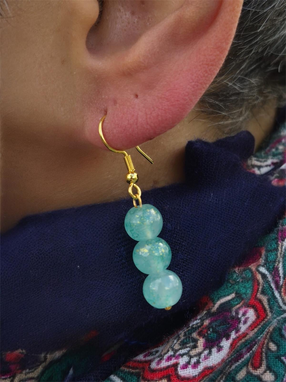 Créations boucles d'oreilles turquoise