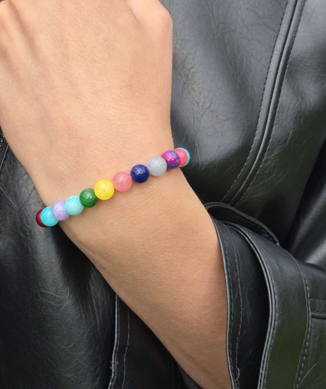 Bracelets création jade coloré