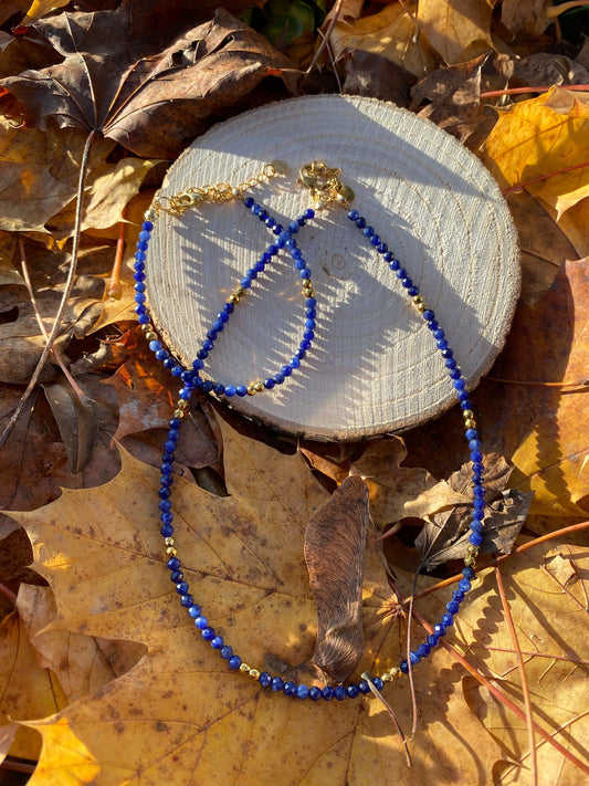 Collier création bleu