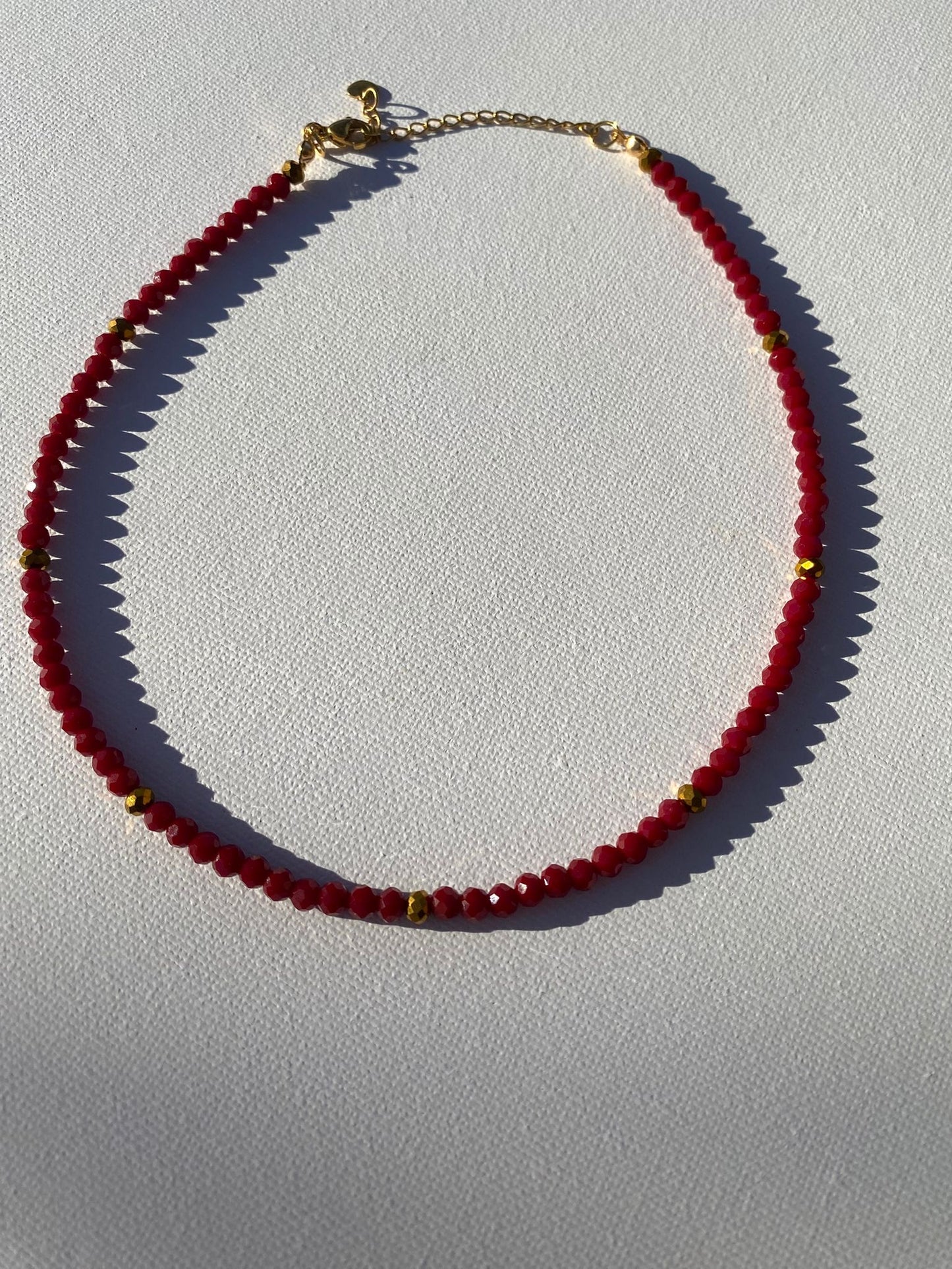 Collier création rouge