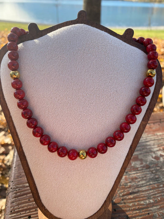 Collier création calcite