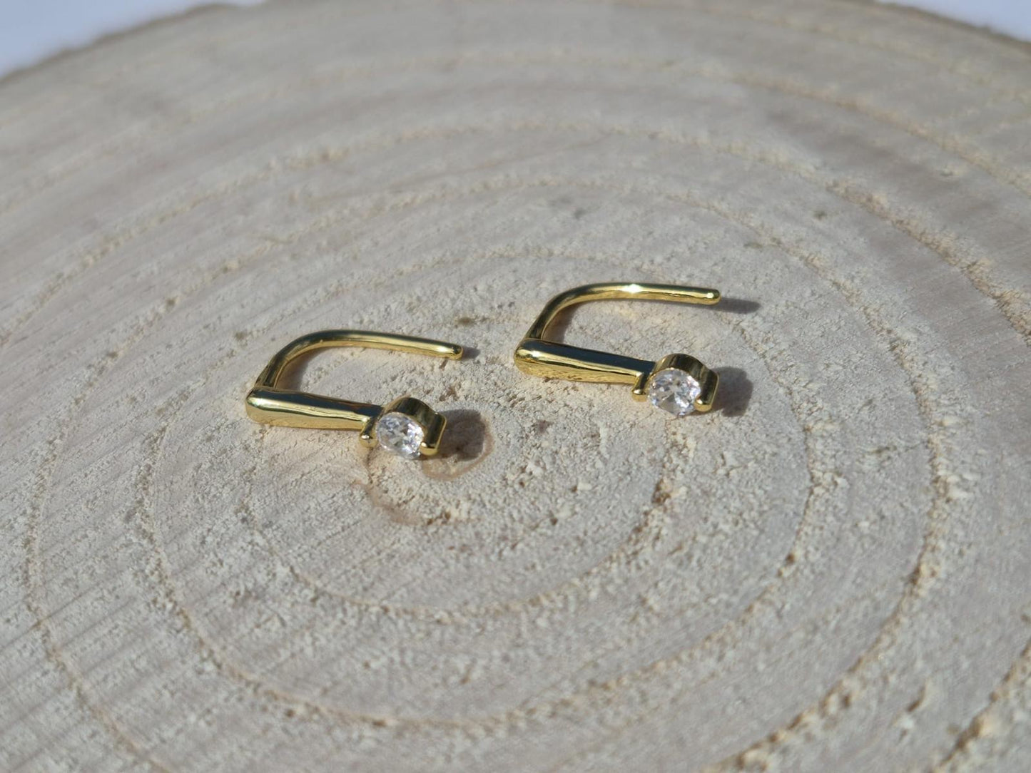 Boucles d'oreilles diamant or