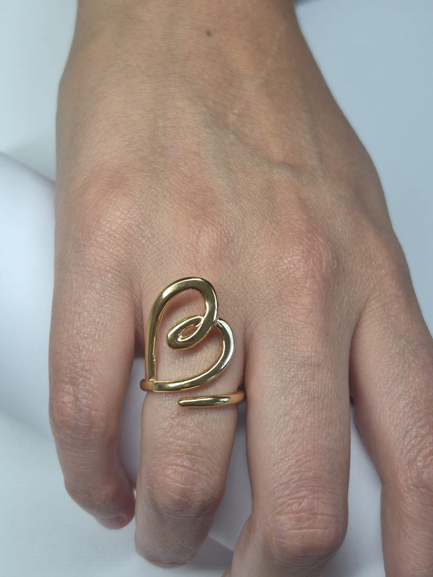 Bague “Cuore” dorée