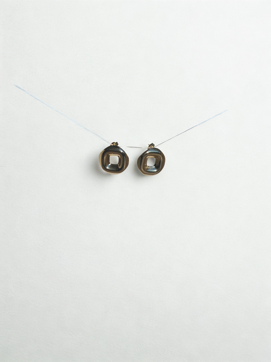 Boucles d'oreilles carré dorées