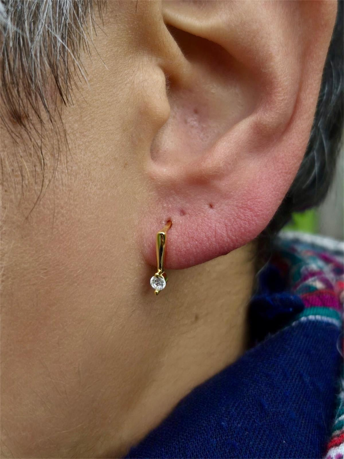 Boucles d'oreilles diamant or