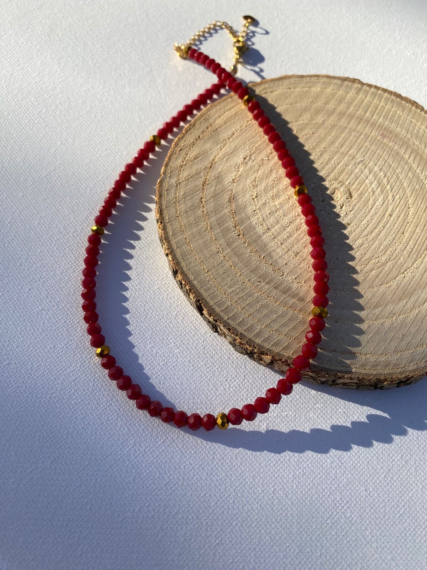 Collier création rouge