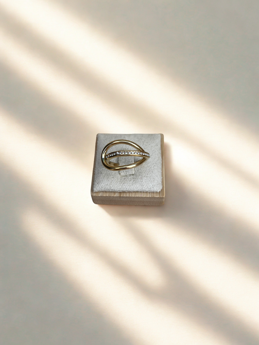 Bague dorée double