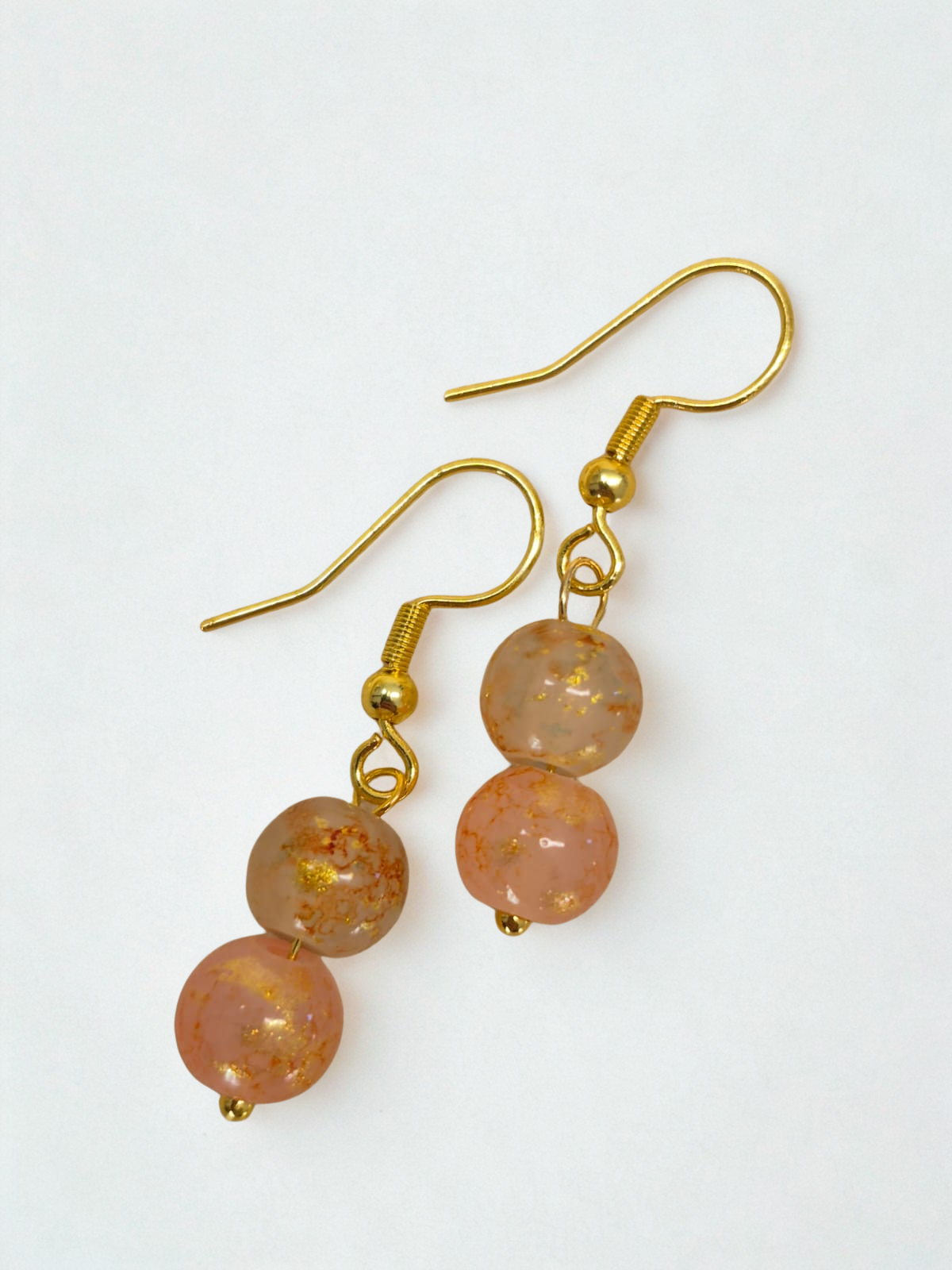 Créations boucles d'oreilles  rose pâle